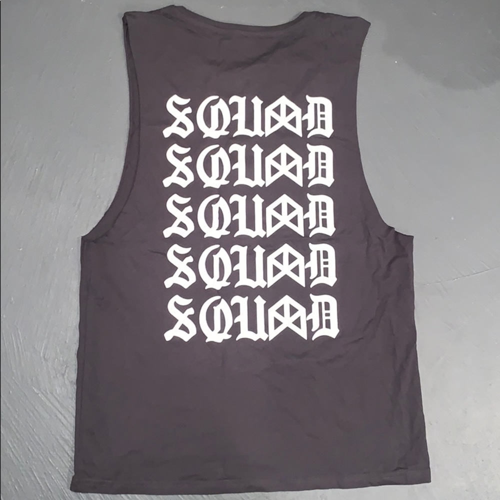 BMFIT Charcoal Grey “SQUAD” Cutoff Tank